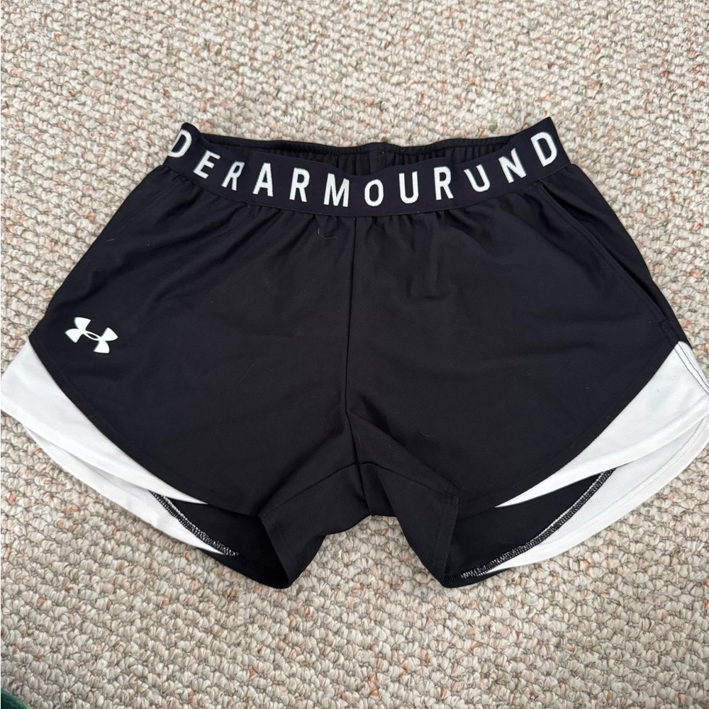 Under Armour Women's Athletic Shorts in Black and White